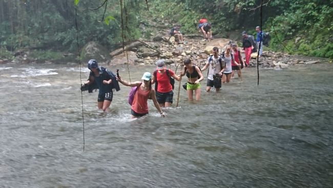 One of the river crossings on the way to the lost city