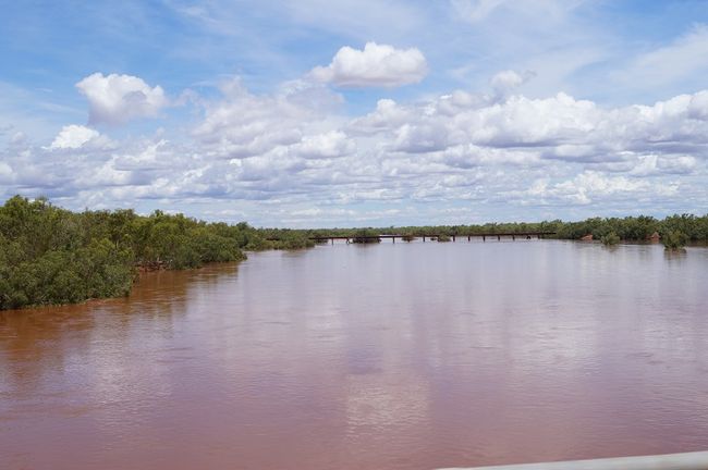 Rivers from the Great Sandy Desert are flowing with lots of water