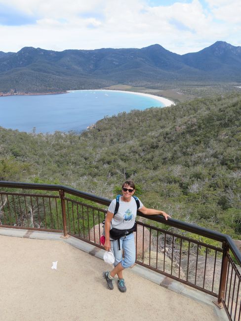 Wineglass Bay Lookout in subdued light