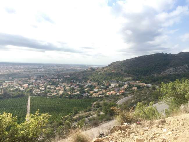 Blick von den Bergen auf Castellón
