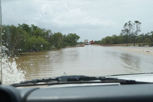 we have to go through, 20 to 30 cm of water on the road