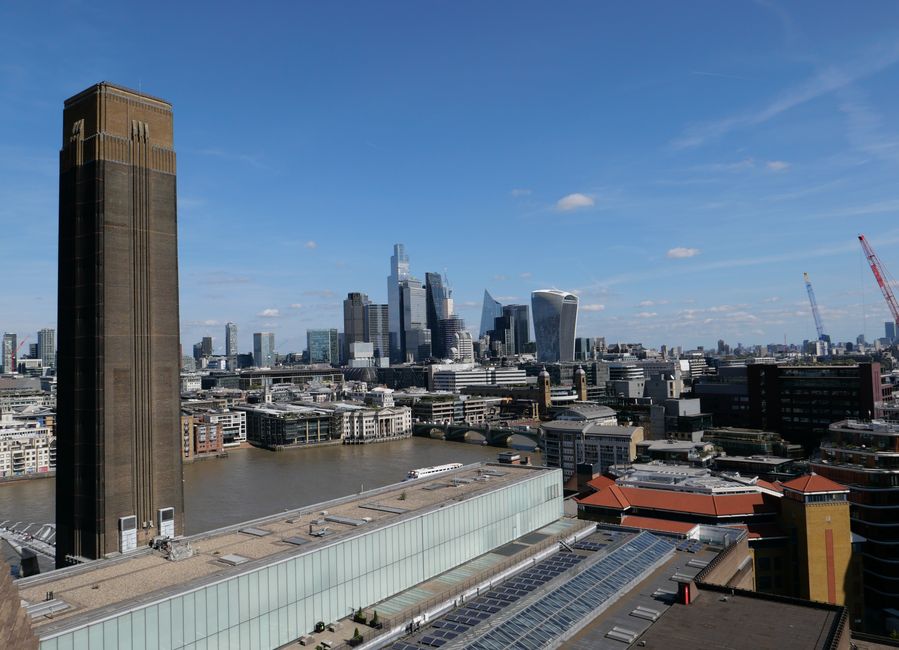 Blick von der Dachterrasse des Tate Modern 