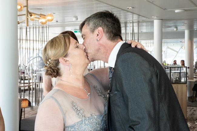 Silver Wedding Anniversary on the Mein Schiff 2 in the Mediterranean - Renewal of wedding vows in the port of Ibiza