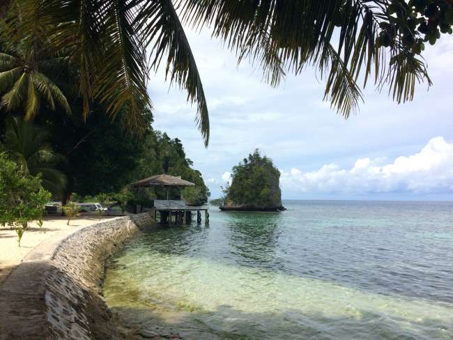 Our beautiful view from the hotel on the Togean Islands