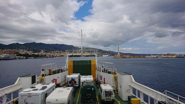 On the ferry from Messina to the mainland