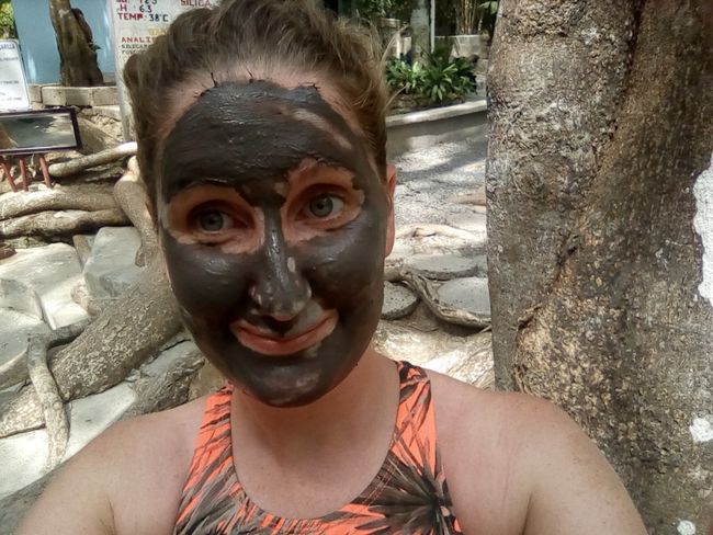 This is not a black face picture! Just a mud face mask!