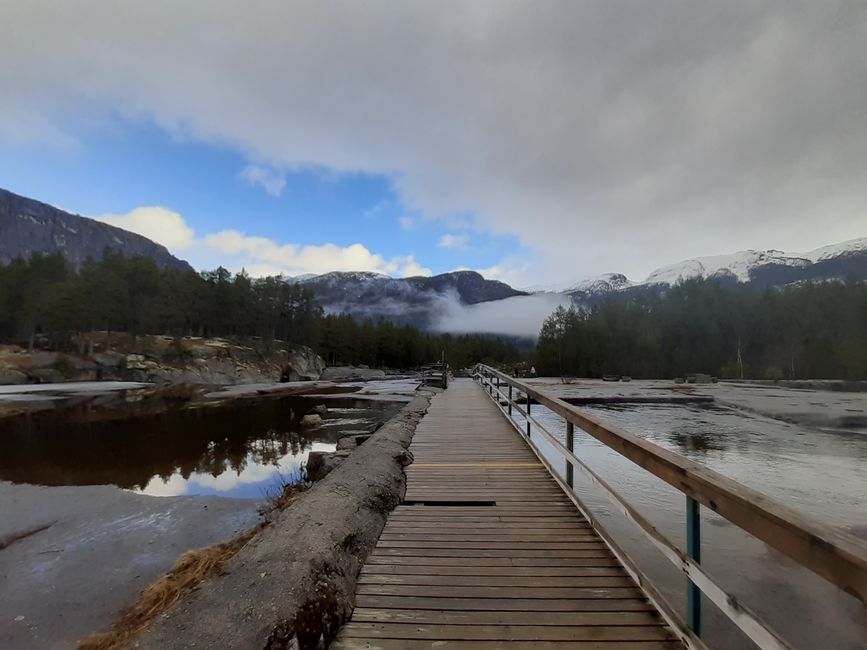 Wunderschöner Parkplatz in Norwegen