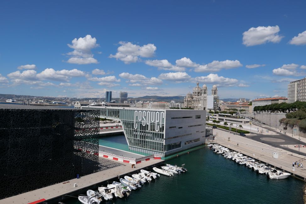View from the footbridge of MuCEM