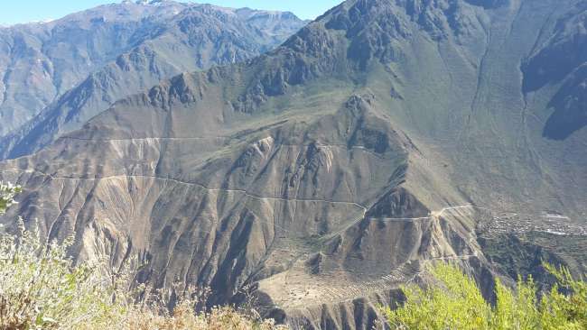 Colca Canyon - On the opposite side, we saw our route for the day.