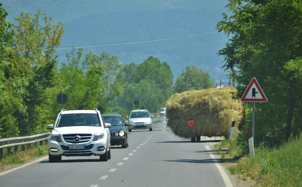 the typical Albanian street view