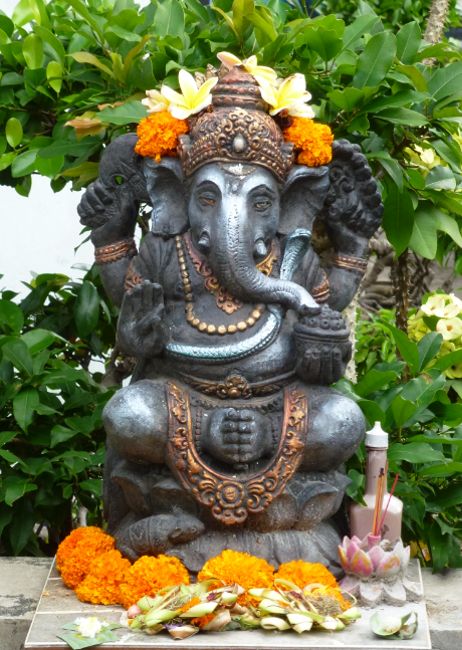 Steinskulptur des hinduistischen Elefanten Gott Ganesh ('Ganesha')