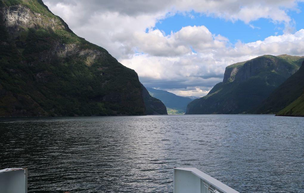 Through the Aurlandsfjord.
