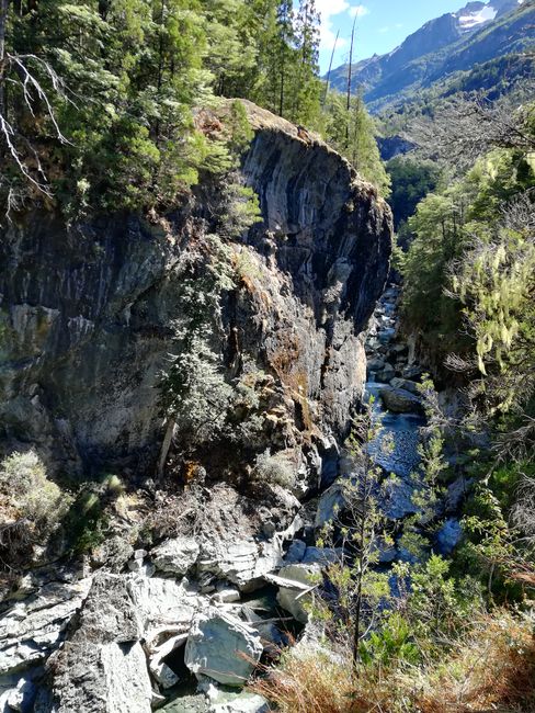 Blick in den Canyon Cajón del Azul 