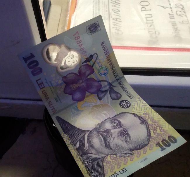 No joke: You can see through Romanian money. Crazy! 