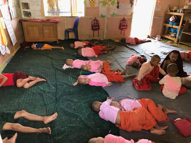 Nap time in the kindergarten