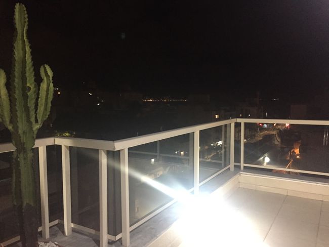 Rooftop terrace with ocean view (you can't see it in the dark, but it's there!!!) :D